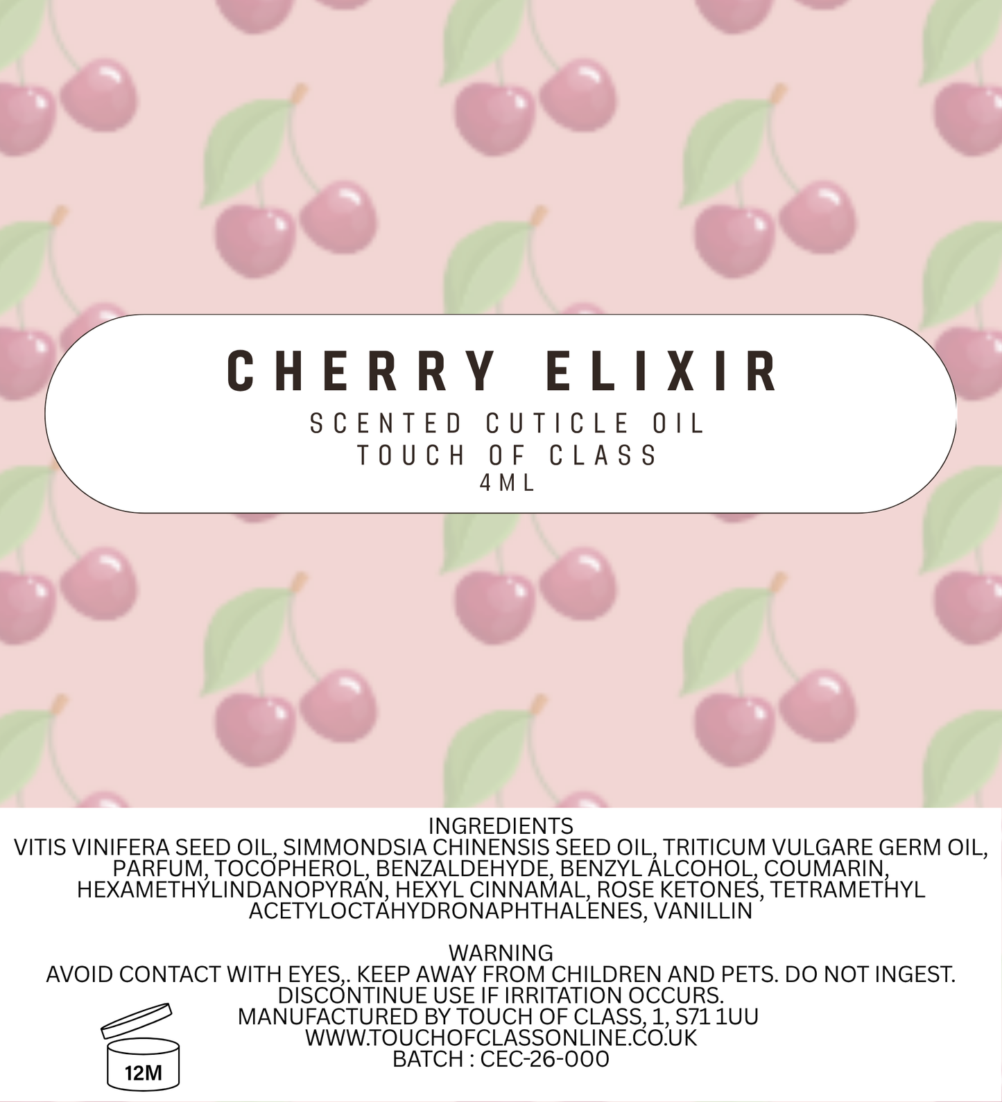 Cherry Elixir Nourishing Cuticle Oil