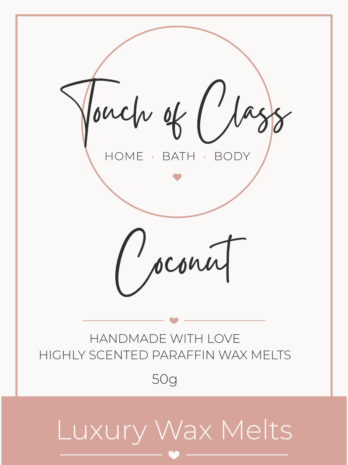 Coconut Wax Melt Snap Bar