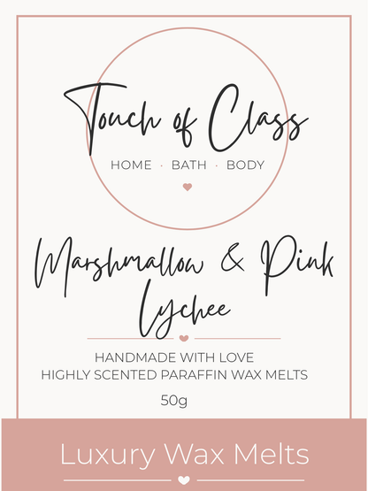 Marshmallow & Pink Lychee Wax Melt Snap Bar