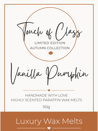 Vanilla Pumpkin Wax Melt Snap Bar