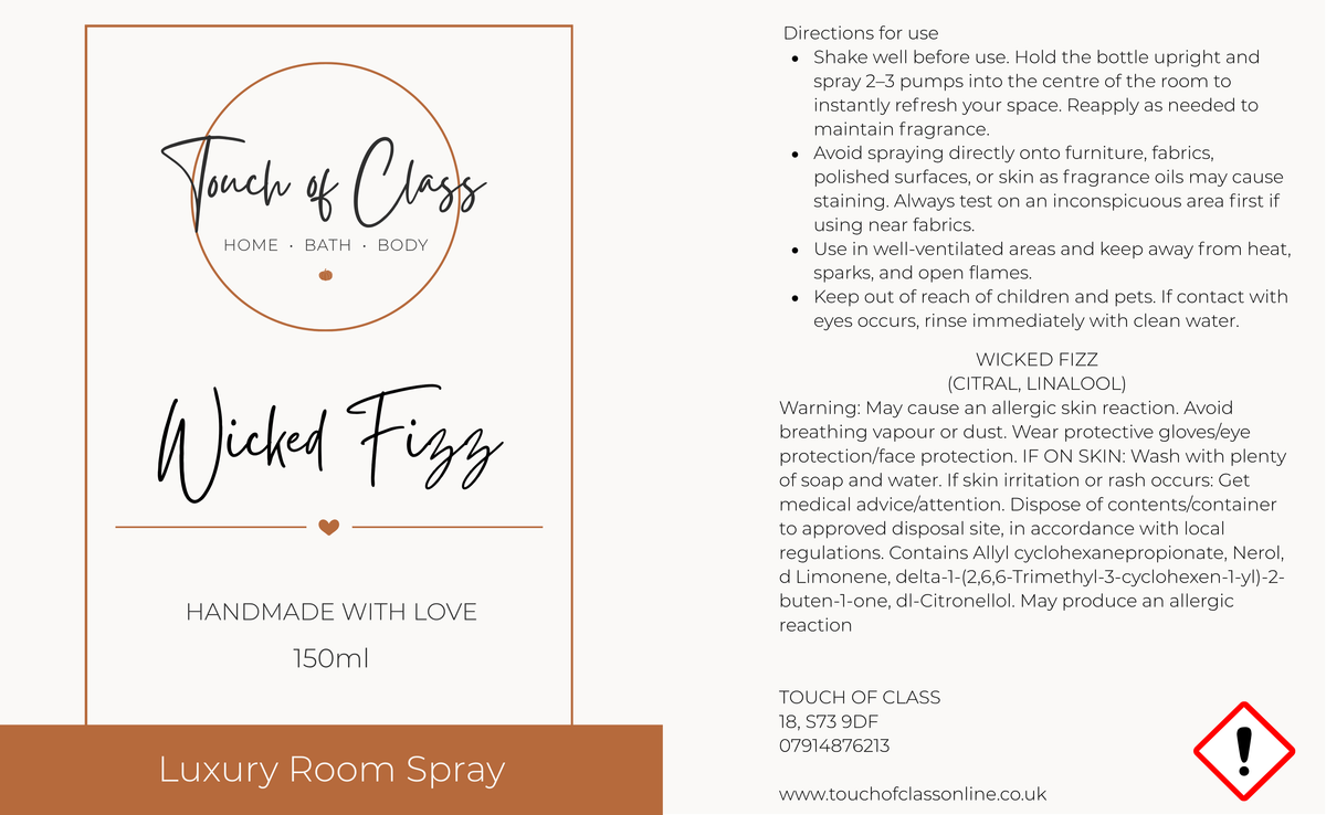 Wicked Fizz Luxury Home & Car Spray