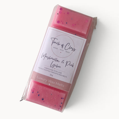 Marshmallow & Pink Lychee Wax Melt Snap Bar